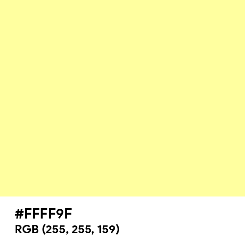 Lemon Yellow (Crayola) (Hex code: FFFF9F) Thumbnail