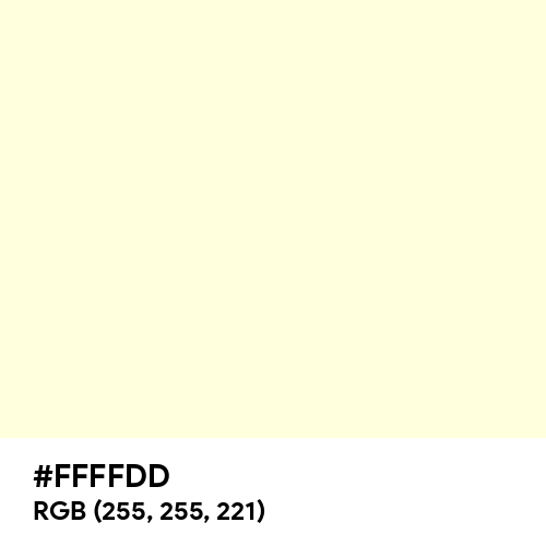 Light Yellow (Hex code: FFFFDD) Thumbnail