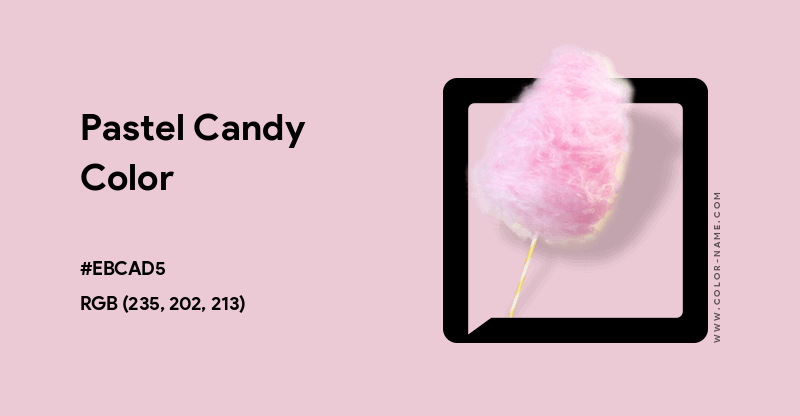 Pastel Candy color image with HEX, RGB and CMYK codes