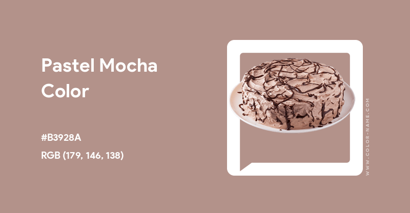 Pastel Mocha color image with HEX, RGB and CMYK codes