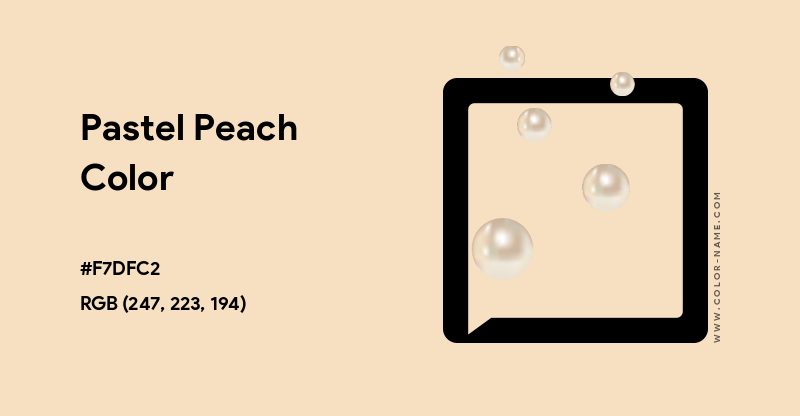 Pastel Peach color image with HEX, RGB and CMYK codes