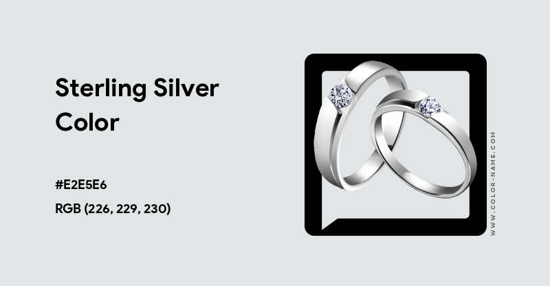 Sterling Silver color image with HEX, RGB and CMYK codes