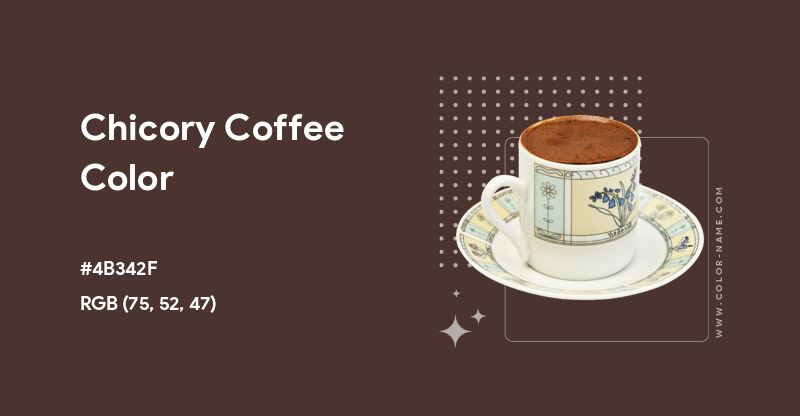Chicory Coffee color hex code is #4B342F