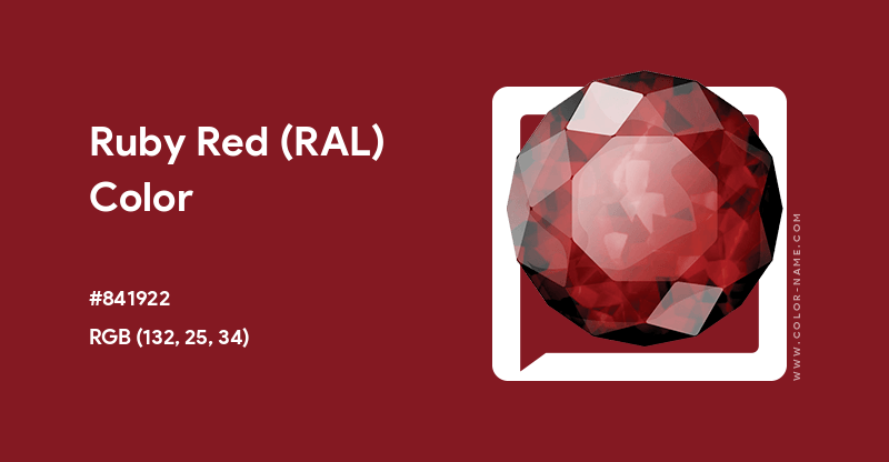 Ruby Red (RAL) color hex code is 841922