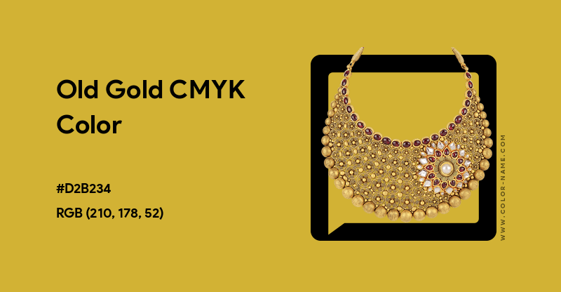 Old Gold CMYK color hex code is D2B234