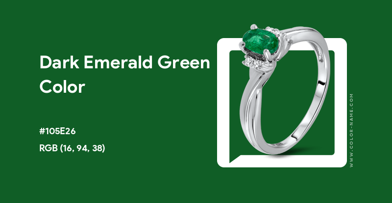Dark Emerald Green color hex code is 105E26