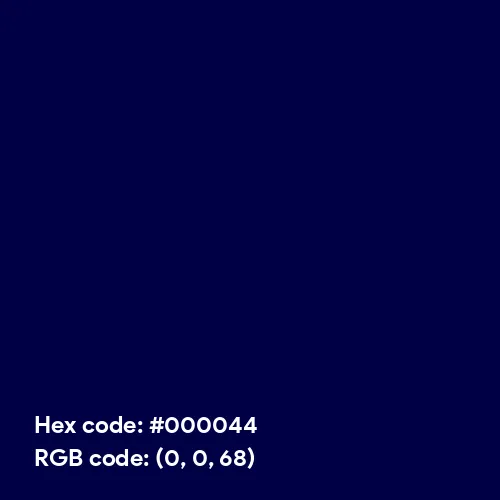 #000044 Color name is Midnight Express