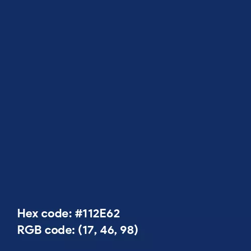 Royal Navy Blue (Hex code: 112E62) Color Thumbnail