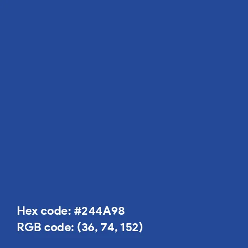 Tranquil Dark Blue (Hex code: 244A98) Color Thumbnail