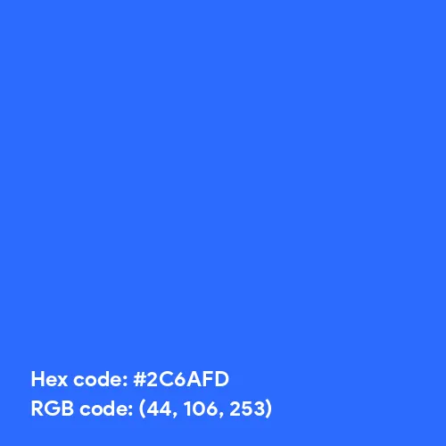 Sky Rocket (Hex code: 2C6AFD) Color Thumbnail