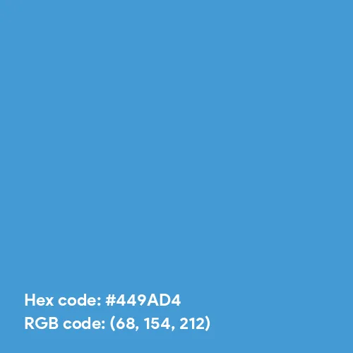 Rich Light Blue (Hex code: 449AD4) Color Thumbnail