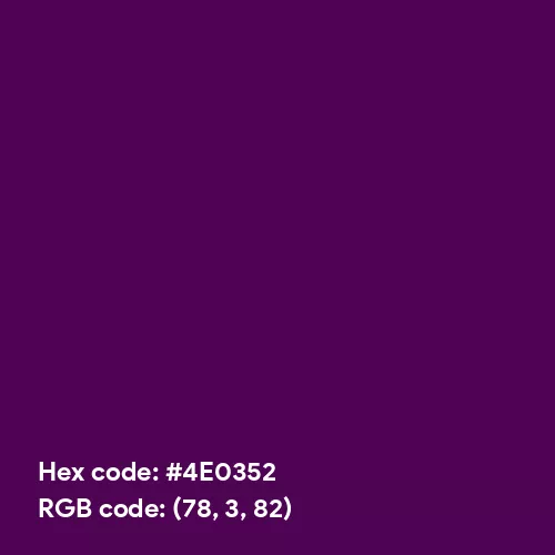 Unique Purple (Hex code: 4E0352) Color Thumbnail