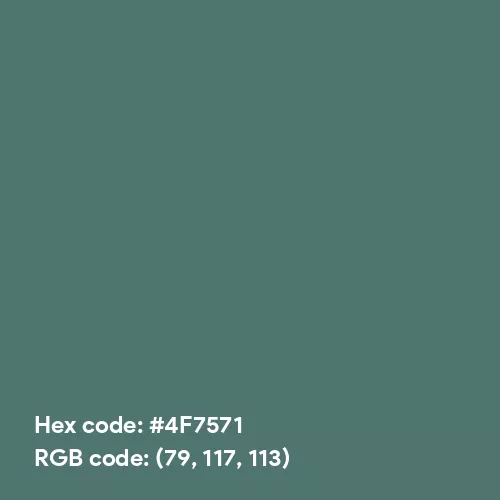 Tribal Teal (Hex code: 4F7571) Color Thumbnail