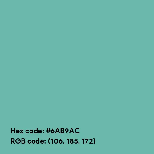 Tribal Turquoise (Hex code: 6AB9AC) Color Thumbnail