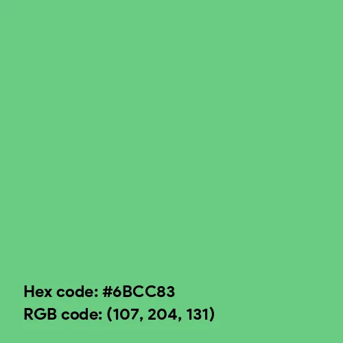 Green Flag (Hex code: 6BCC83) Color Thumbnail