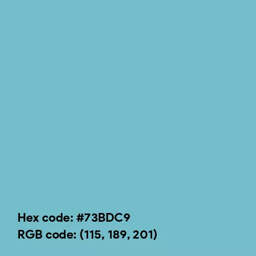 Subtle Pastel Blue (Hex code: 73BDC9) Color Thumbnail