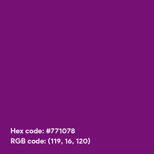 Traditional Violet (Hex code: 771078) Color Thumbnail