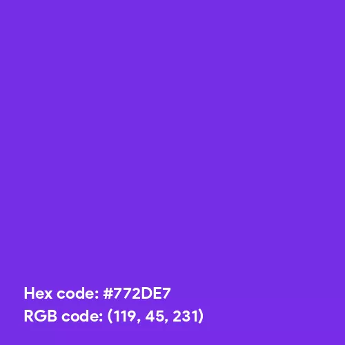 Vibrant Violet (Hex code: 772DE7) Color Thumbnail