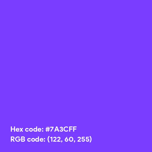 Ultra Violet (Hex code: 7A3CFF) Color Thumbnail