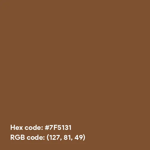 Brazilian Brown color hex code is #7F5131