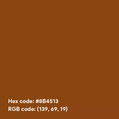 8B4513 Color name is Saddle Brown