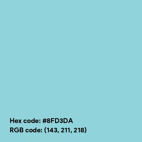 Tender Teal (Hex code: 8FD3DA) Color Thumbnail