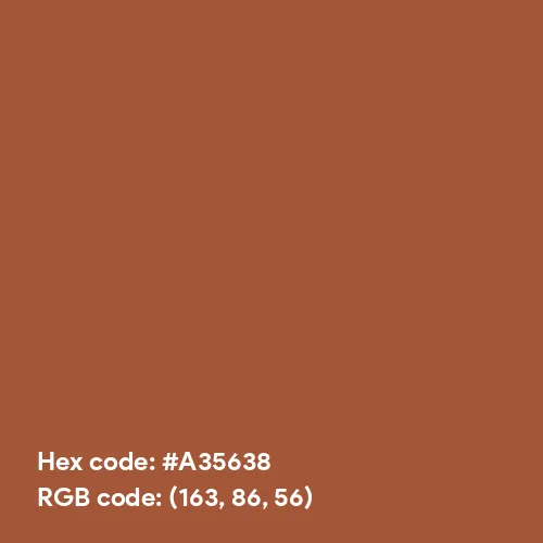 Adobe color hex code is #A35638