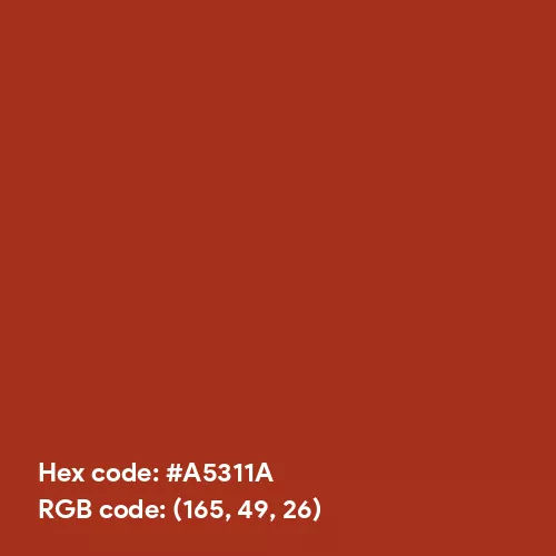 Copper Red (RAL Design) (Hex code: A5311A) Color Thumbnail