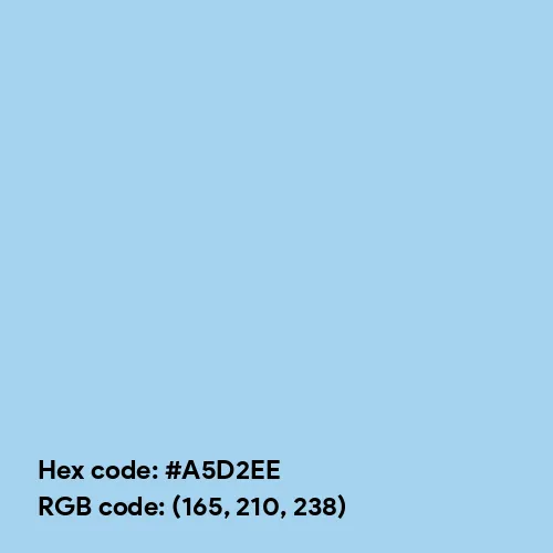 Royal Light Blue (Hex code: A5D2EE) Color Thumbnail