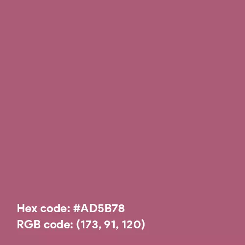 Indian Pink (Hex code: AD5B78) Color Thumbnail