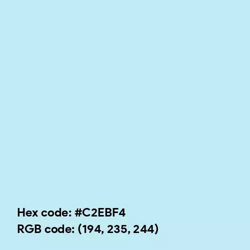 Trendy Pastel Blue (Hex code: C2EBF4) Color Thumbnail