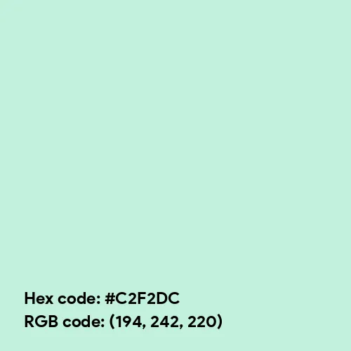 Mint Whisper (Hex code: C2F2DC) Color Thumbnail