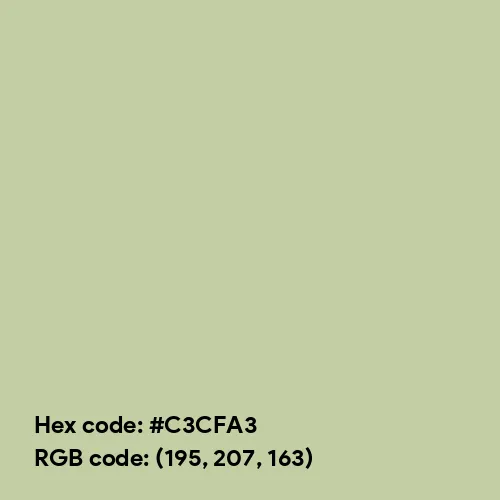 Avocado Green Code Css #C3CFA3 Color name is Avocado Whip