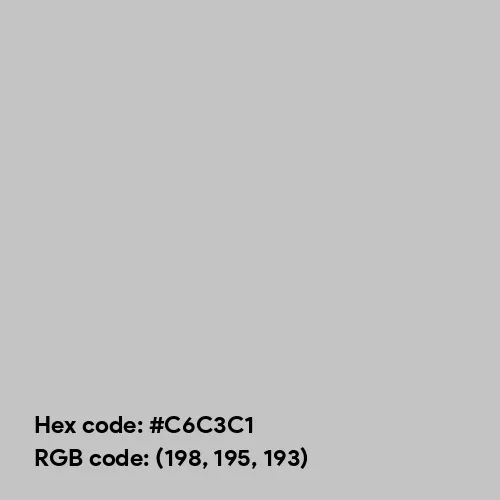 Trendy Grey (Hex code: C6C3C1) Color Thumbnail