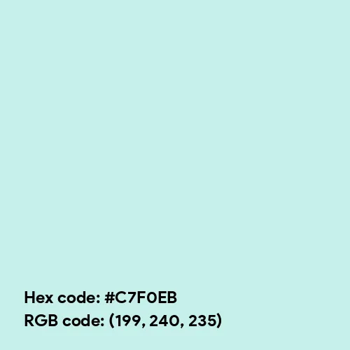 Freshness (Hex code: C7F0EB) Color Thumbnail