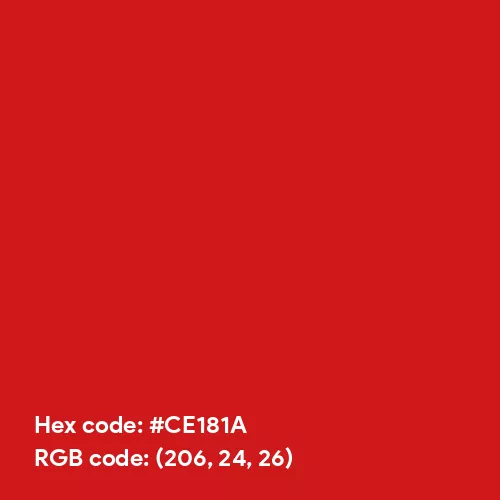 Romantic Kiss (Hex code: CE181A) Color Thumbnail