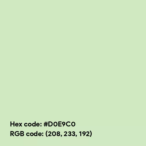 Pastel Pistachio (Hex code: D0E9C0) Color Thumbnail