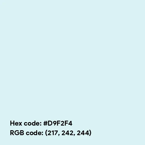 Morning Dew (Hex code: D9F2F4) Color Thumbnail