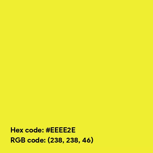 Crispy Yellow Green (Hex code: EEEE2E) Color Thumbnail