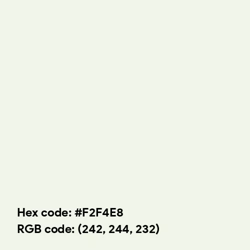 White Shimmering Opal (Hex code: F2F4E8) Color Thumbnail