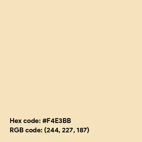 Cream Yellow (Hex code: F4E3BB) Color Thumbnail
