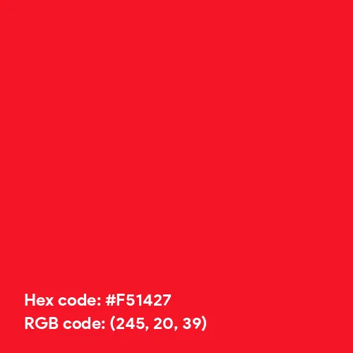 Boom (Hex code: F51427) Color Thumbnail