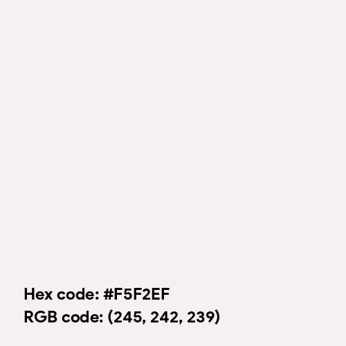 Trendy White (Hex code: F5F2EF) Color Thumbnail