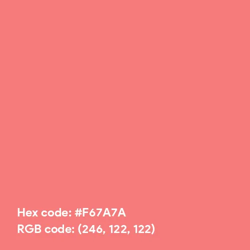 Royal Pastel Red (Hex code: F67A7A) Color Thumbnail