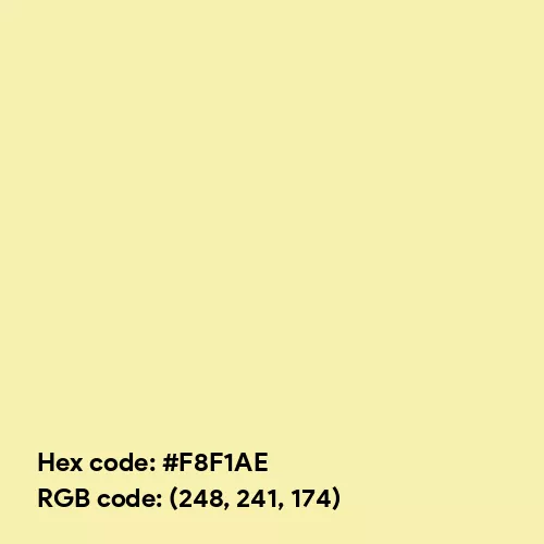 Pastel Yellow color hex code is #F8F1AE