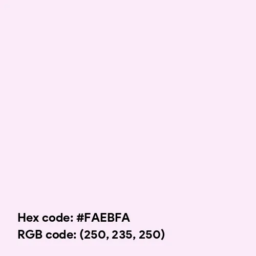 Soft Heart (Hex code: FAEBFA) Color Thumbnail
