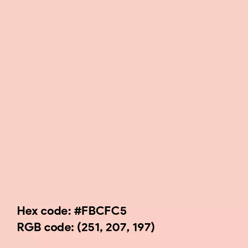 Smooth Peach (Hex code: FBCFC5) Color Thumbnail
