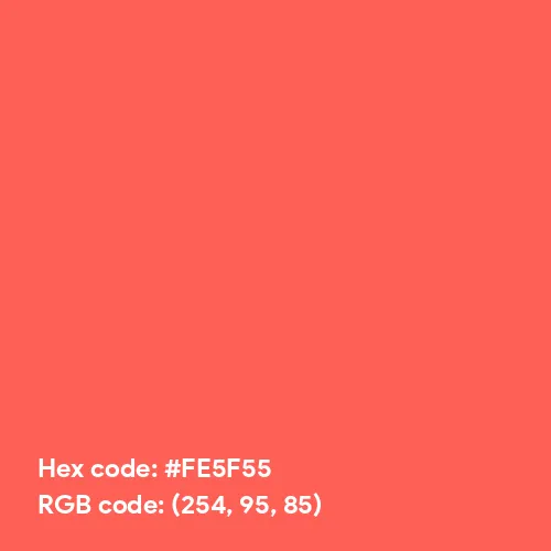 Red Shimmer (Hex code: FE5F55) Thumbnail