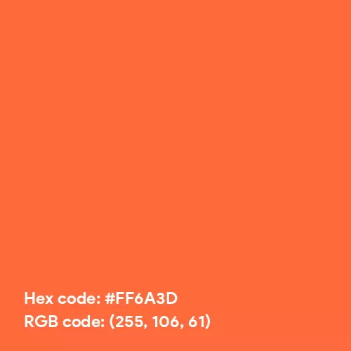 American Sunrise (Hex code: FF6A3D) Color Thumbnail