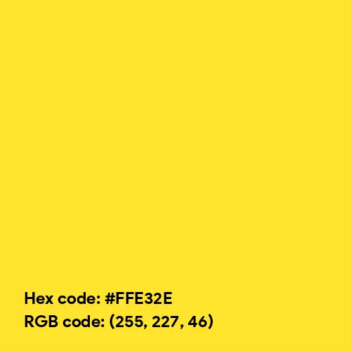 Tangy Yellow (Hex code: FFE32E) Color Thumbnail